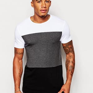 image1xxl-85.jpg Muscle Fit T-Shirt With Block Stripe In Stretch (Product Variant)