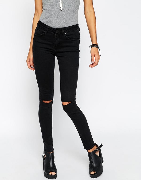 Skinny Mid Rise Jeans