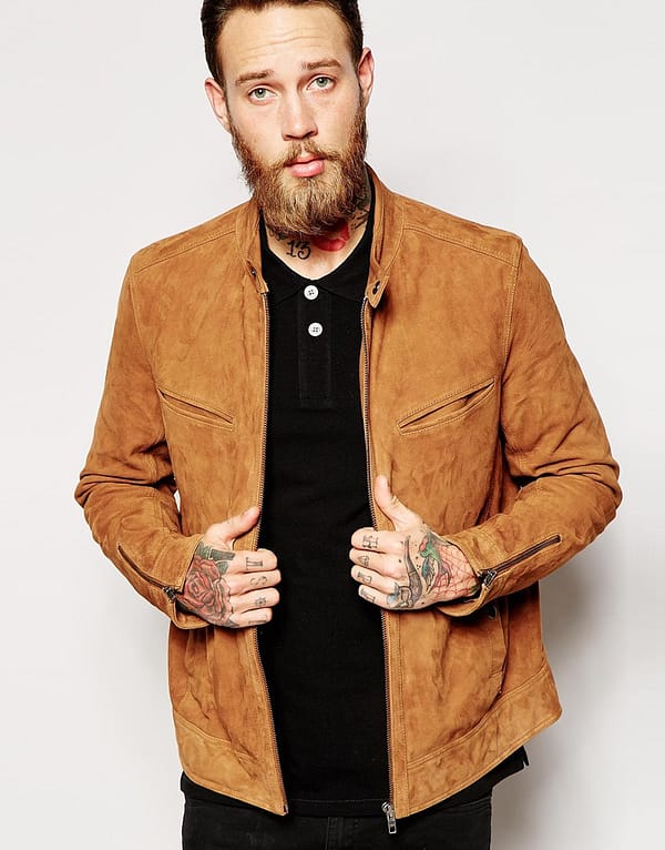 Suede Biker Jacket