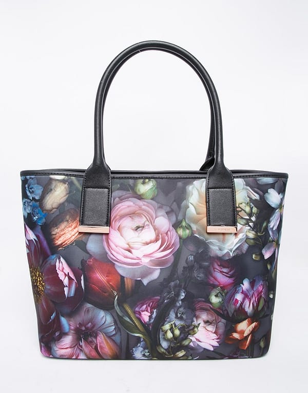 Shadow Floral Print Shopper Bag