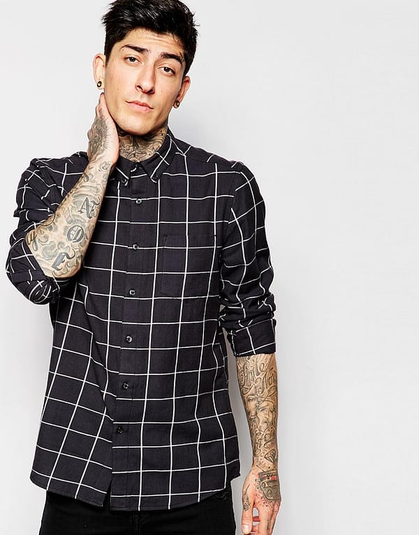 Check Shirt In Monochrome