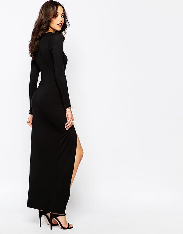 Sleeve Double Split Maxi Dress - Image 2