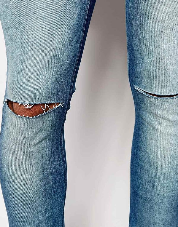 Extreme Super Skinny Jeans With Knee Rips - Image 2