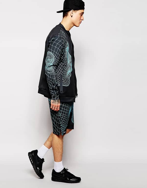 Bomber Jacket In Face Print - Image 2