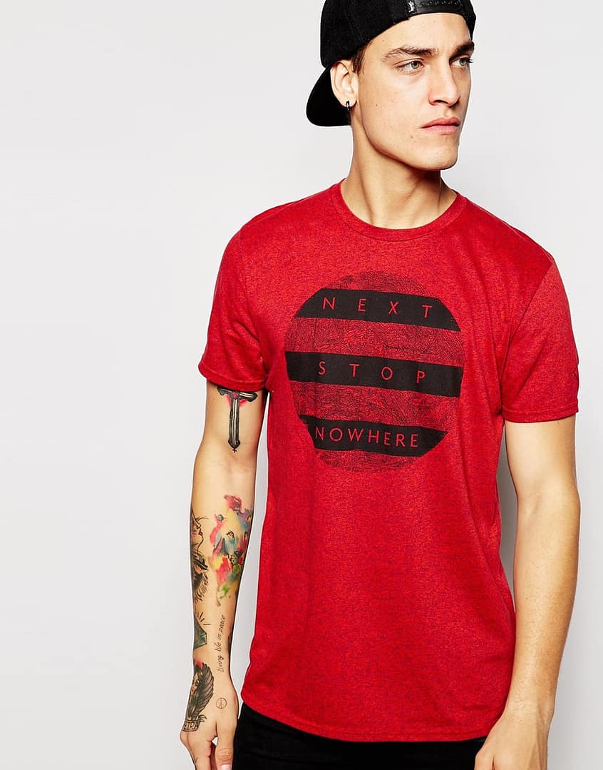 T-Shirt with Next Stop Nowhere Print