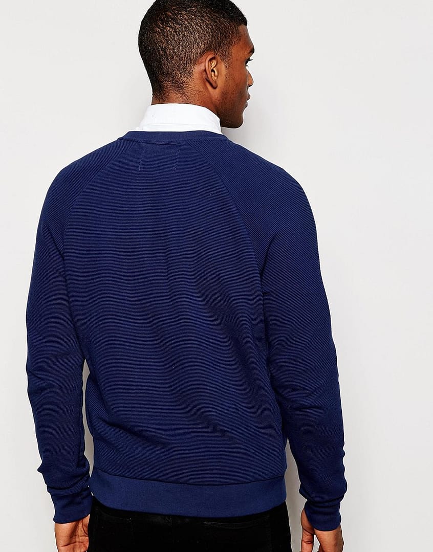 Textured Ribbed Bomber Jacket - Image 3