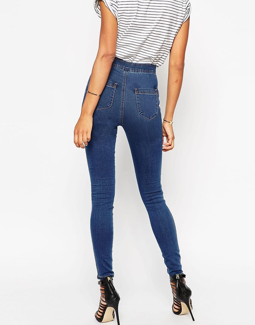 Rivington High Waist Denim Jeggings - Image 2