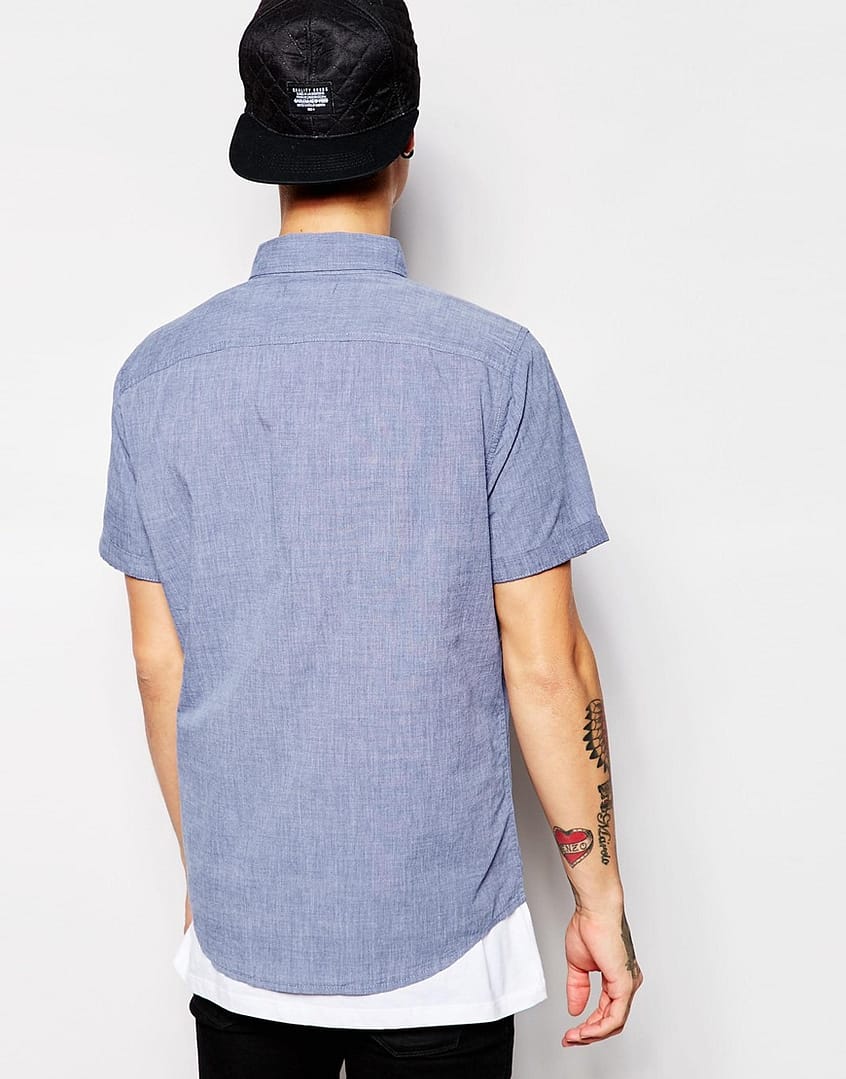 Shirt with Contrast Pocket Short Sleeves - Image 2