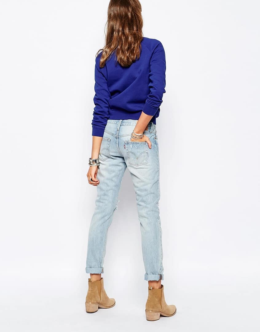 Customised Vintage Fit Ripped Jeans - Image 2